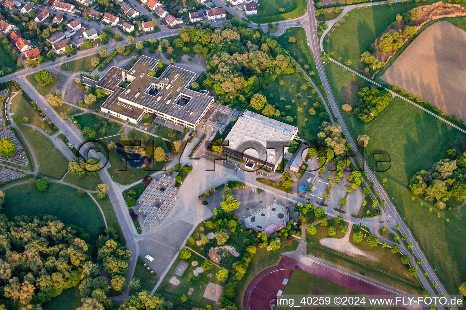 Photographie aérienne de Salle celtique à le quartier Mörsch in Rheinstetten dans le département Bade-Wurtemberg, Allemagne