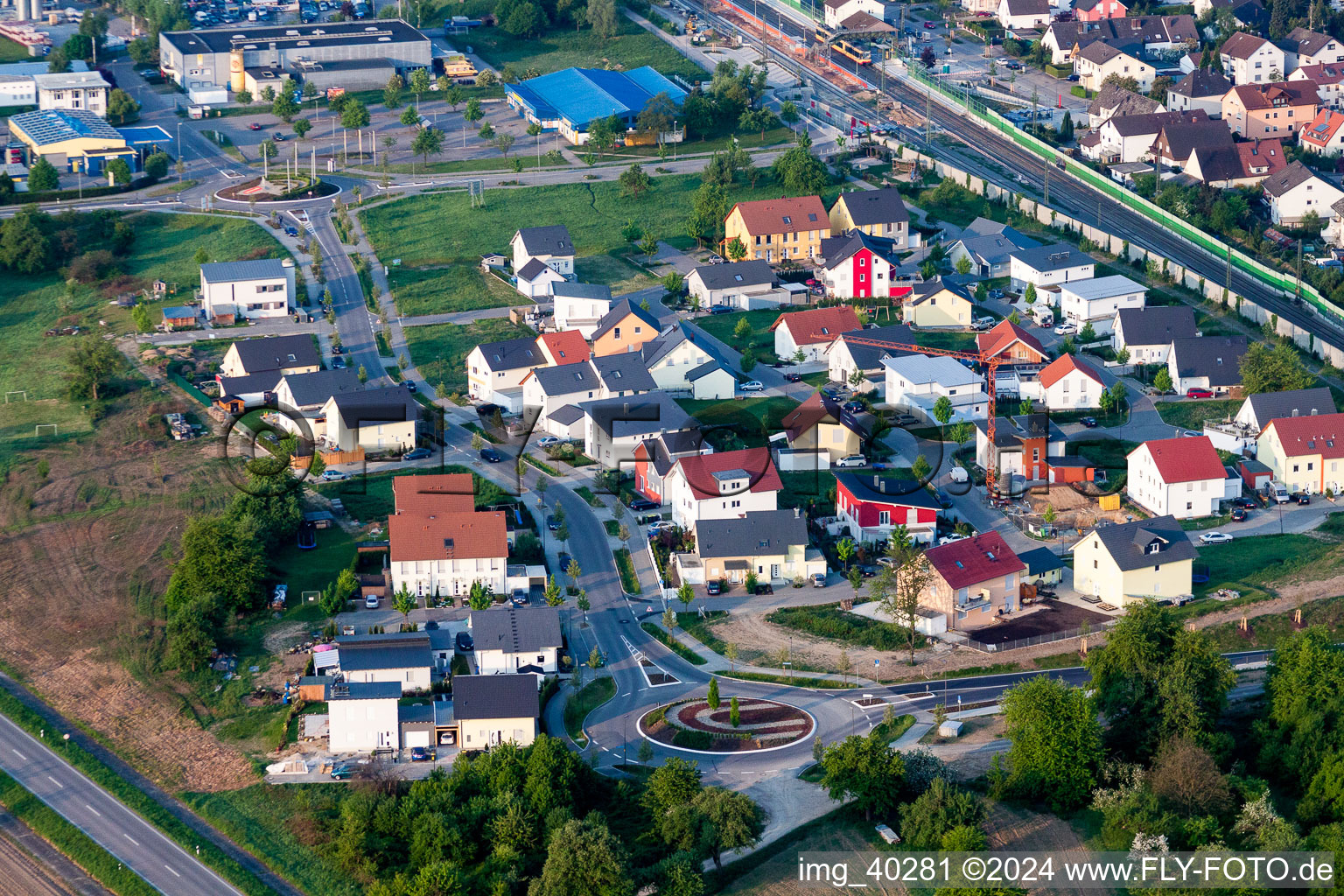 Vue aérienne de Quartier Schneidergarten à Bietigheim dans le département Bade-Wurtemberg, Allemagne