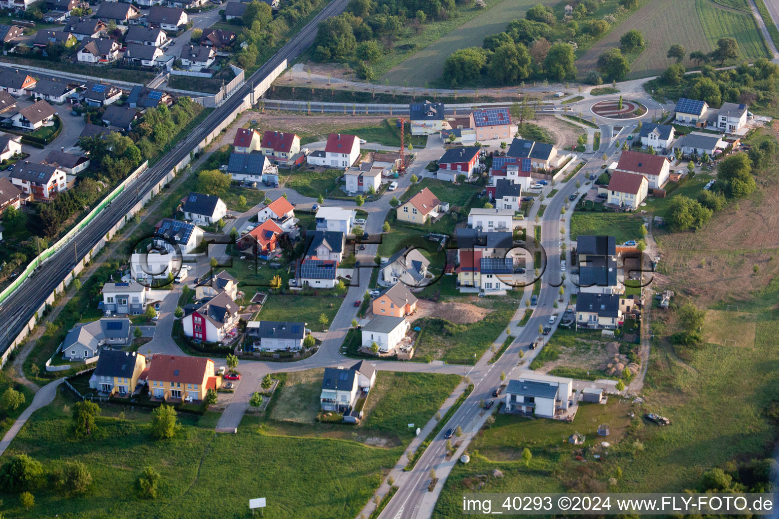 Ötigheim dans le département Bade-Wurtemberg, Allemagne d'en haut