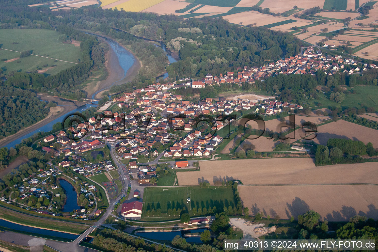 Munchhausen dans le département Bas Rhin, France vue du ciel