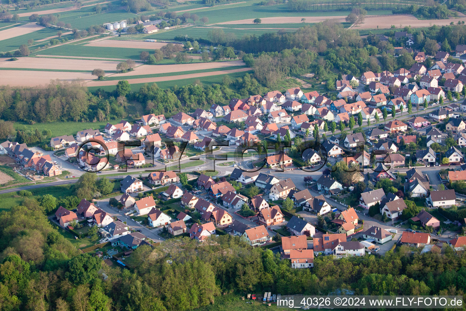 Munchhausen dans le département Bas Rhin, France d'en haut