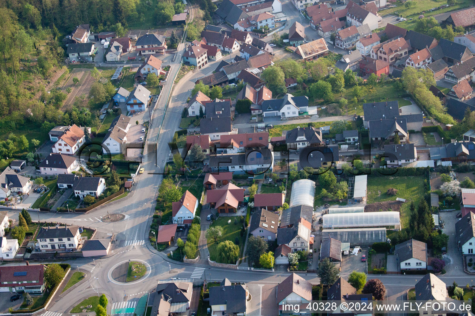 Image drone de Mothern dans le département Bas Rhin, France