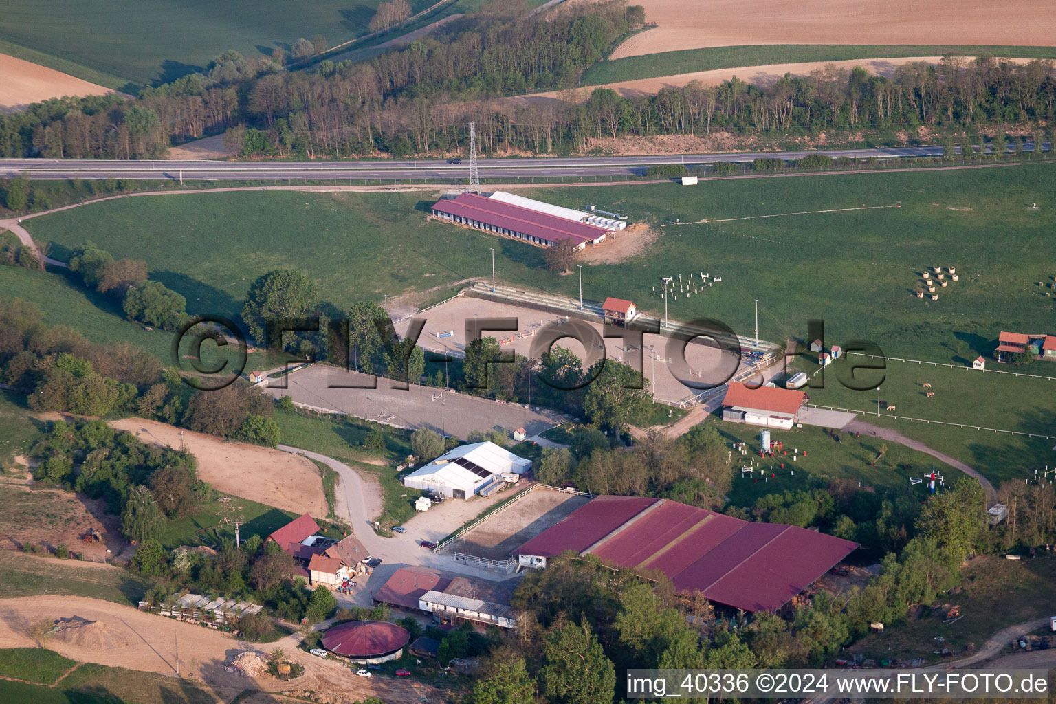 Photographie aérienne de Haras à Neewiller-près-Lauterbourg dans le département Bas Rhin, France