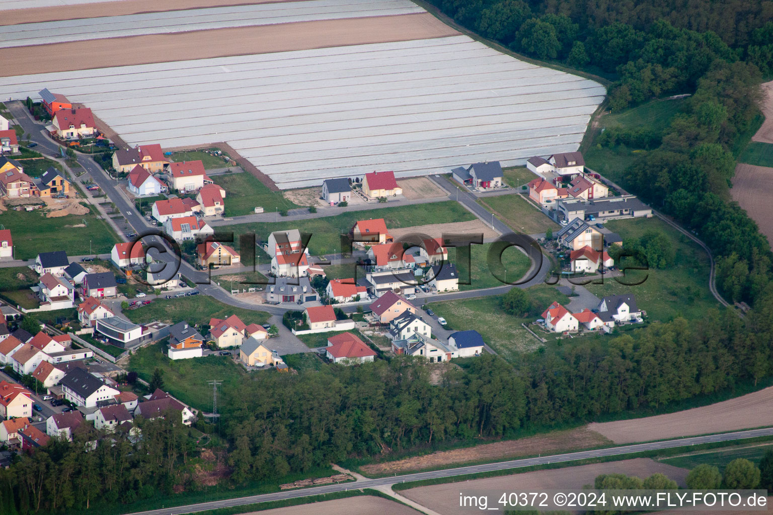 Enregistrement par drone de Neupotz dans le département Rhénanie-Palatinat, Allemagne