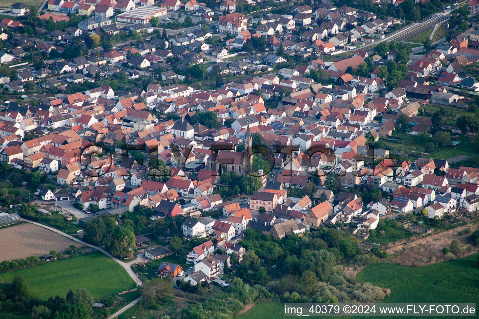 Germersheim dans le département Rhénanie-Palatinat, Allemagne vue du ciel