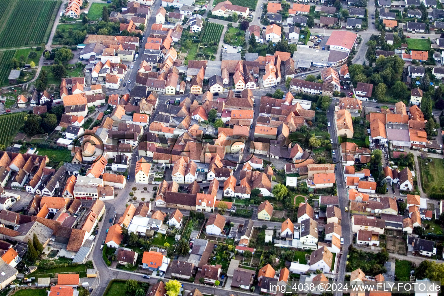 Vue oblique de Quartier Nußdorf in Landau in der Pfalz dans le département Rhénanie-Palatinat, Allemagne