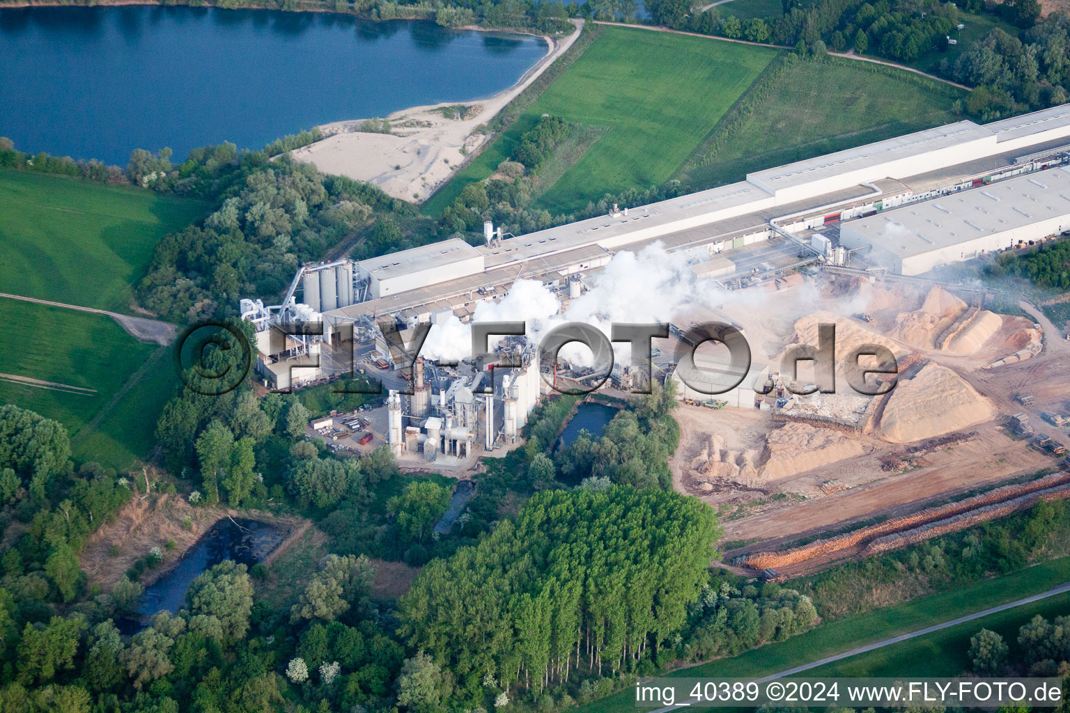 Vue oblique de Zone industrielle de Nolde à Germersheim dans le département Rhénanie-Palatinat, Allemagne