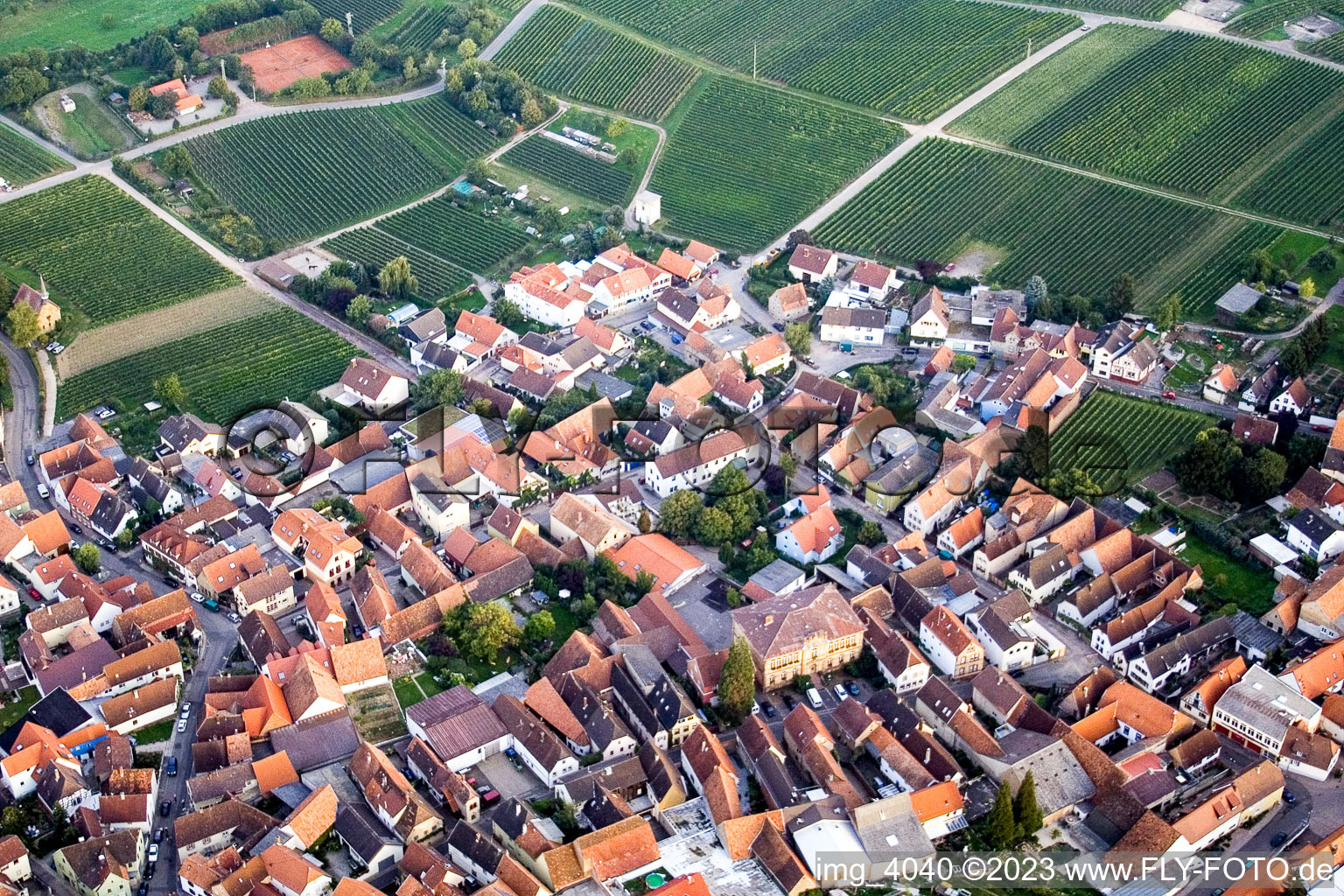 Quartier Nußdorf in Landau in der Pfalz dans le département Rhénanie-Palatinat, Allemagne d'en haut