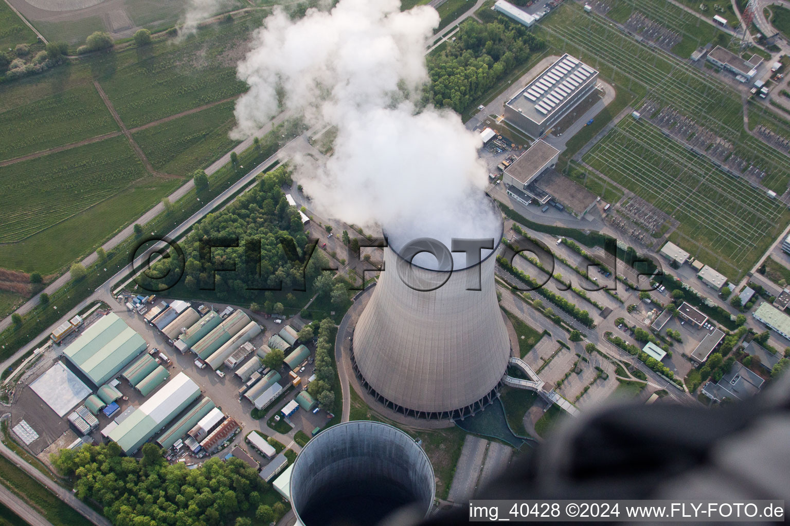 Philippsburg dans le département Bade-Wurtemberg, Allemagne hors des airs