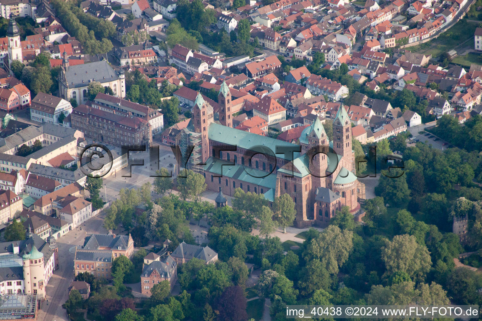 Speyer dans le département Rhénanie-Palatinat, Allemagne du point de vue du drone