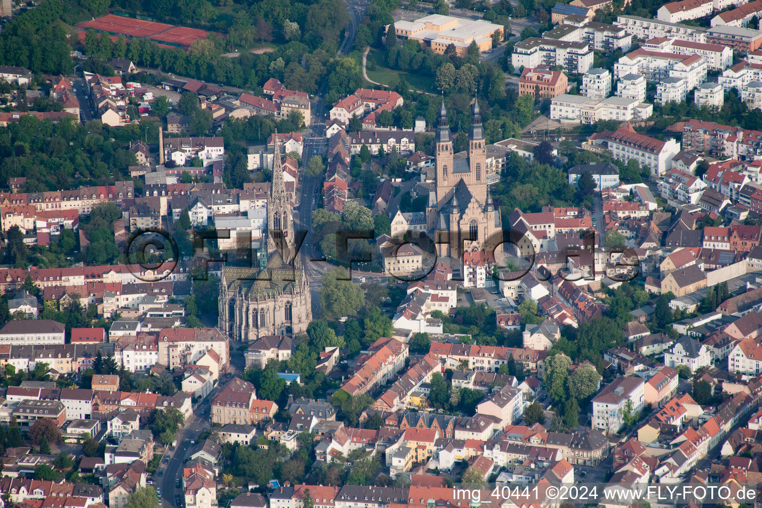 Vue aérienne de Speyer dans le département Rhénanie-Palatinat, Allemagne