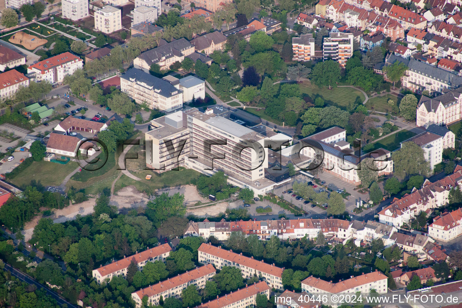 Vue aérienne de Hôpital à Speyer dans le département Rhénanie-Palatinat, Allemagne