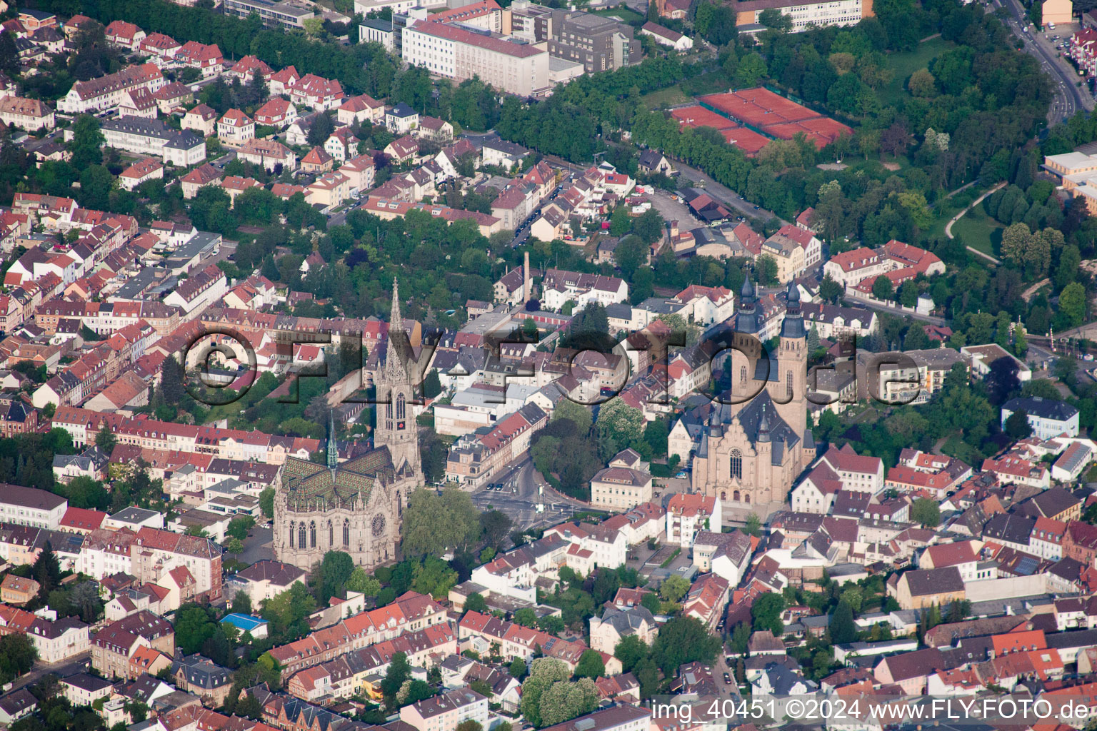 Speyer dans le département Rhénanie-Palatinat, Allemagne d'en haut