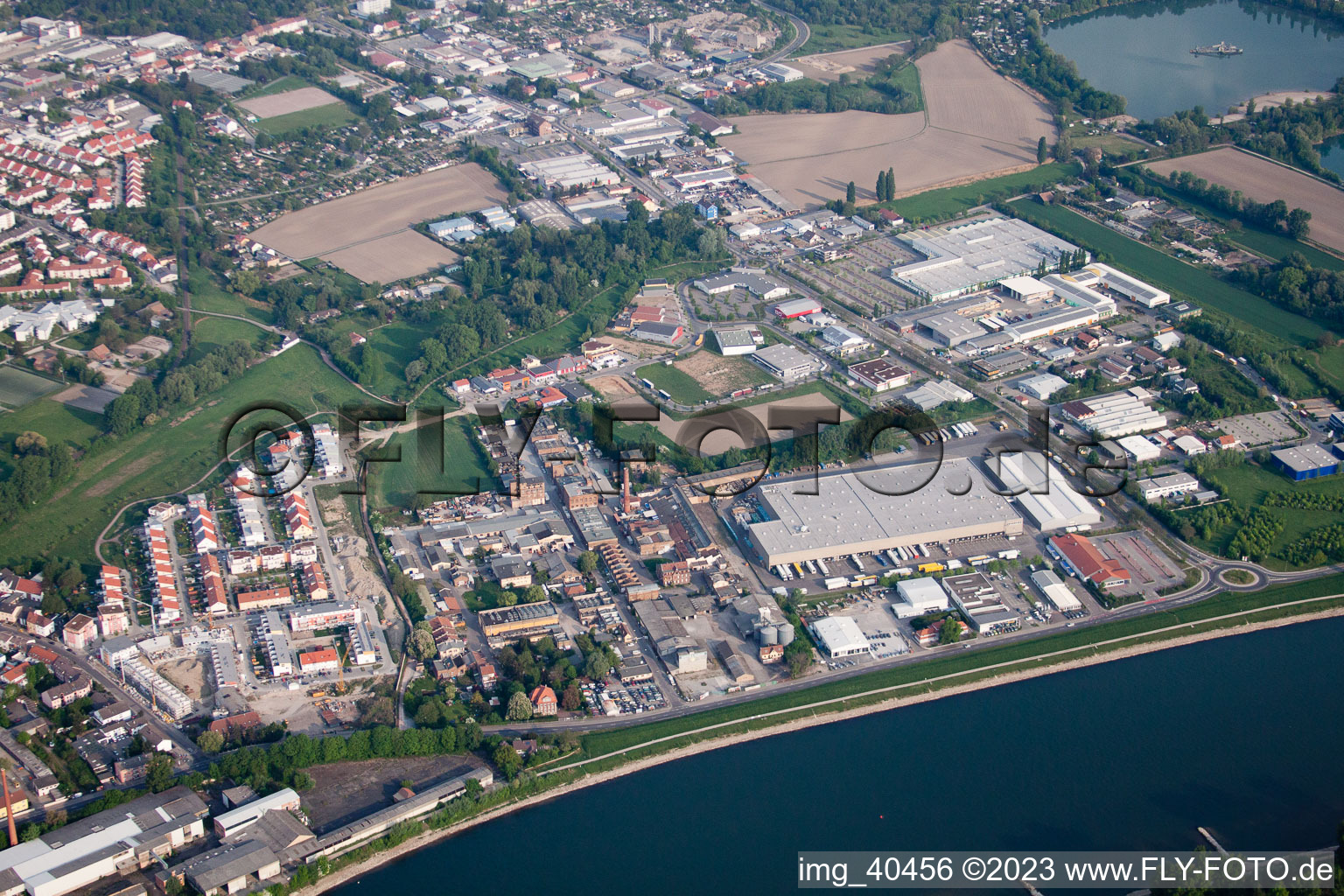 Enregistrement par drone de Speyer dans le département Rhénanie-Palatinat, Allemagne
