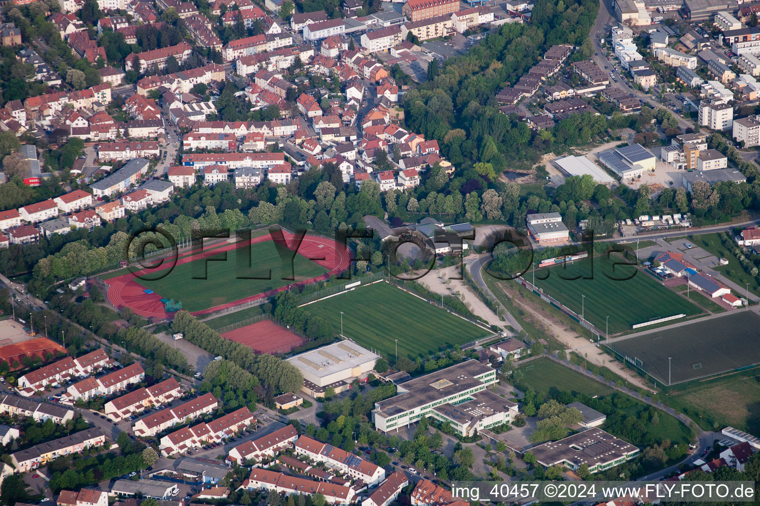 Enregistrement par drone de Speyer dans le département Rhénanie-Palatinat, Allemagne