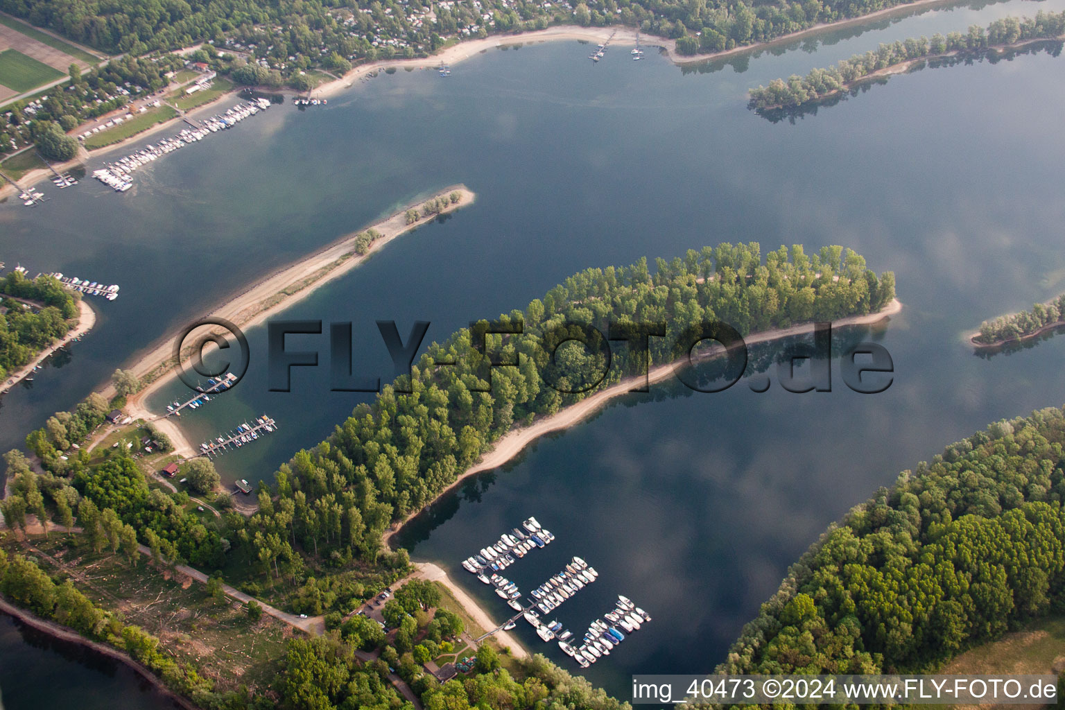 Vue oblique de Otterstadt dans le département Rhénanie-Palatinat, Allemagne