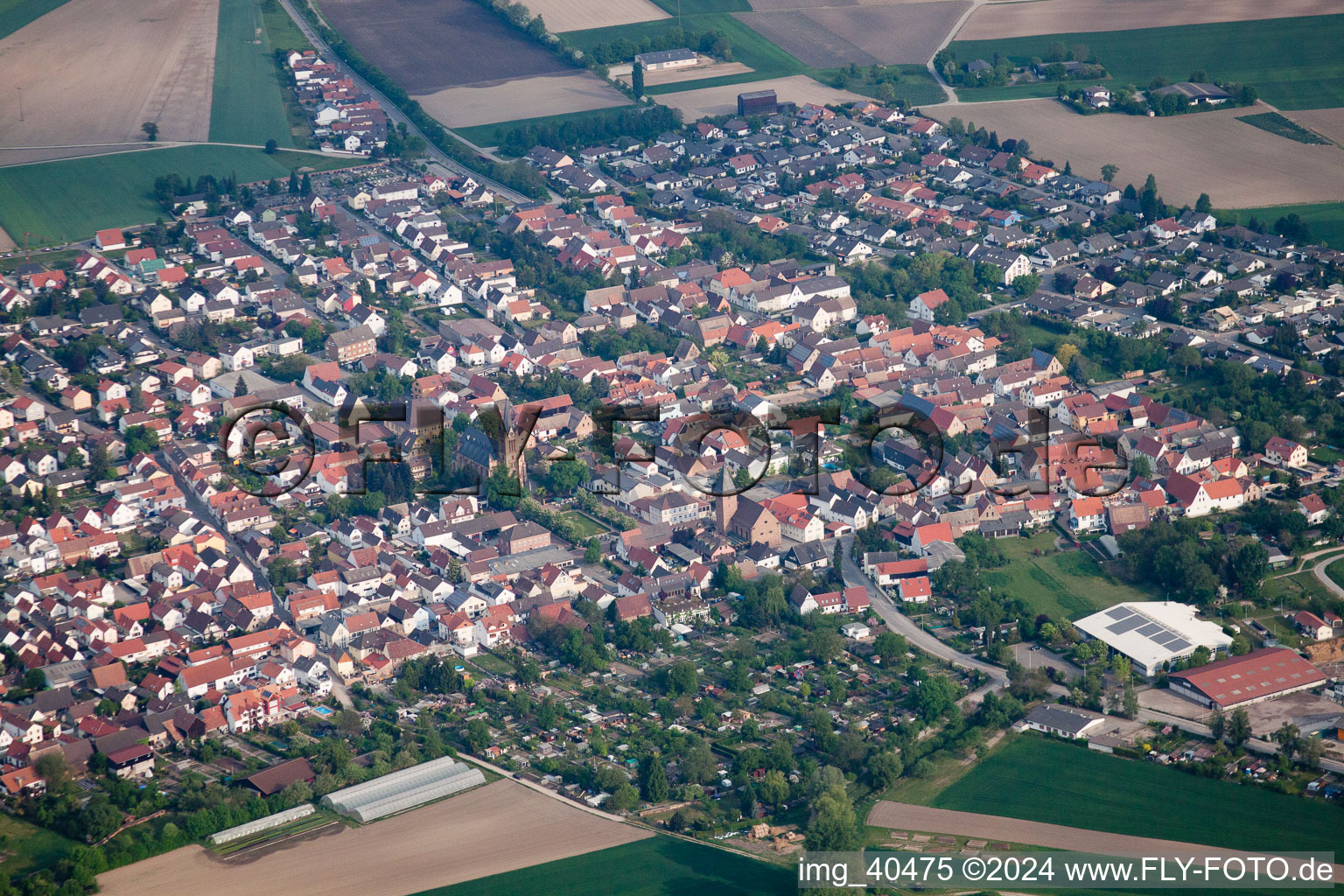 Otterstadt dans le département Rhénanie-Palatinat, Allemagne d'en haut