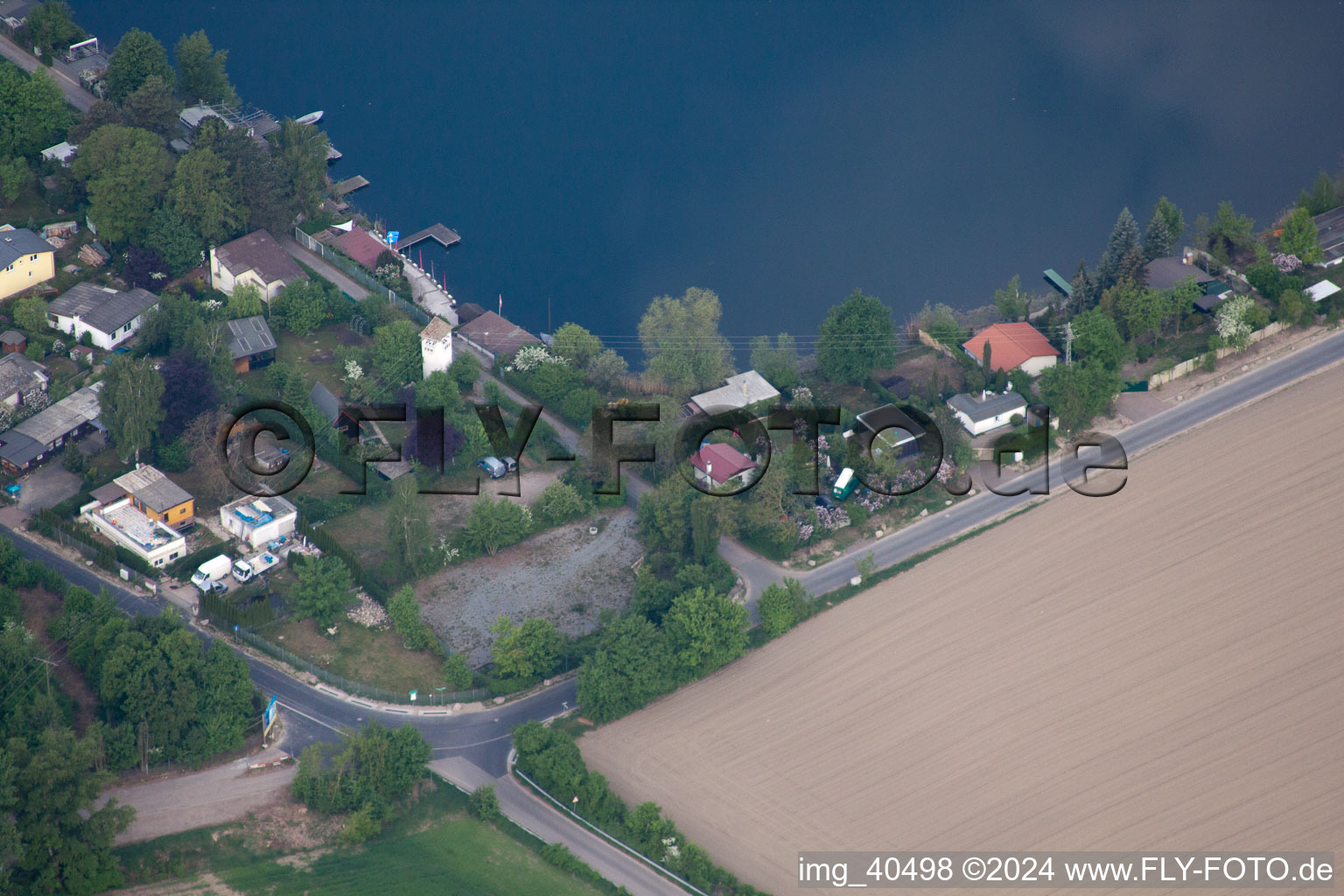 Altrip dans le département Rhénanie-Palatinat, Allemagne du point de vue du drone