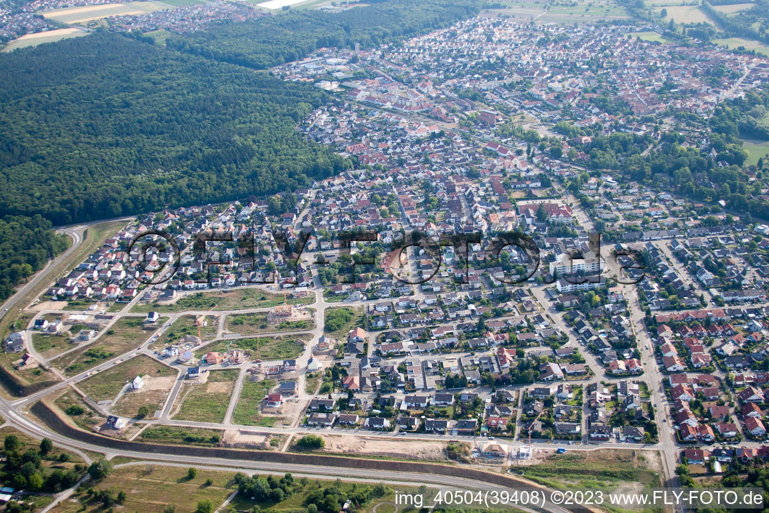 Jockgrim dans le département Rhénanie-Palatinat, Allemagne d'un drone