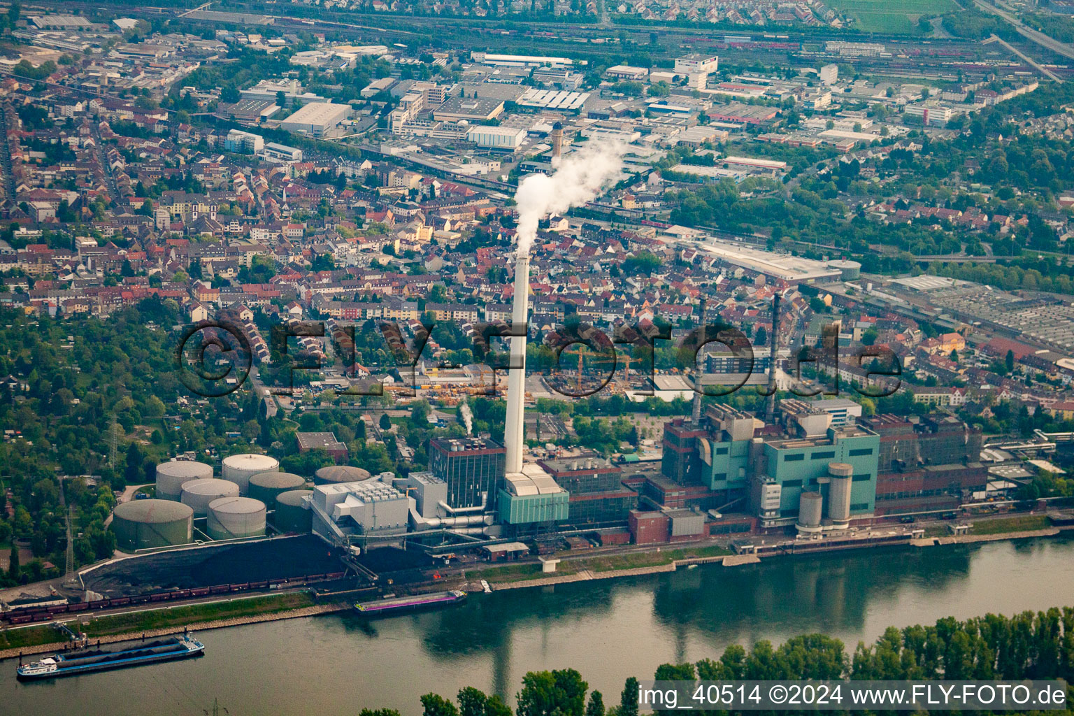 Vue aérienne de GKM à le quartier Neckarau in Mannheim dans le département Bade-Wurtemberg, Allemagne