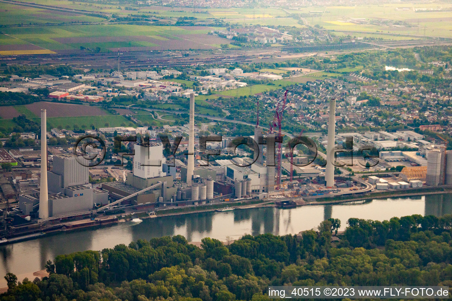 Photographie aérienne de GKM à le quartier Neckarau in Mannheim dans le département Bade-Wurtemberg, Allemagne