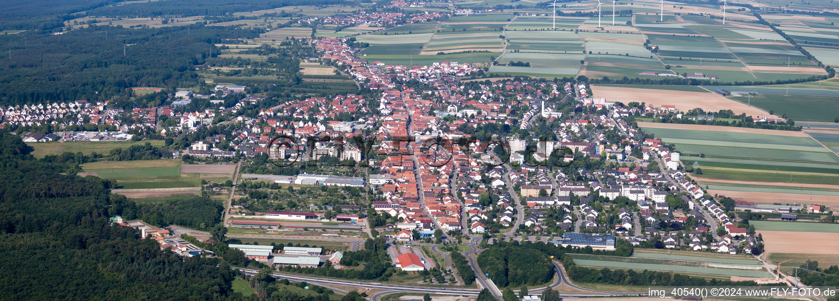 Kandel dans le département Rhénanie-Palatinat, Allemagne hors des airs