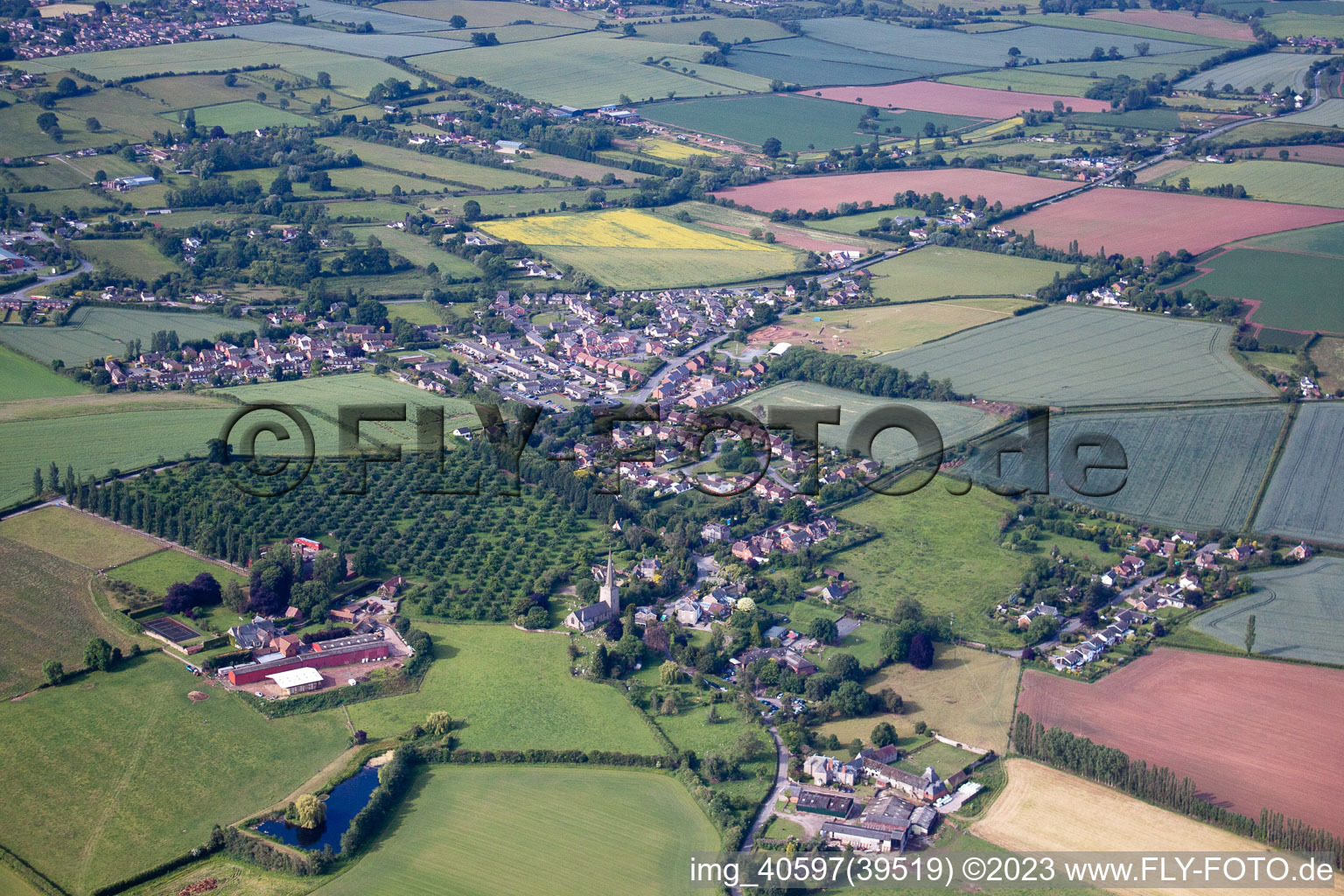 Vue aérienne de Withington dans le département Angleterre, Grande Bretagne