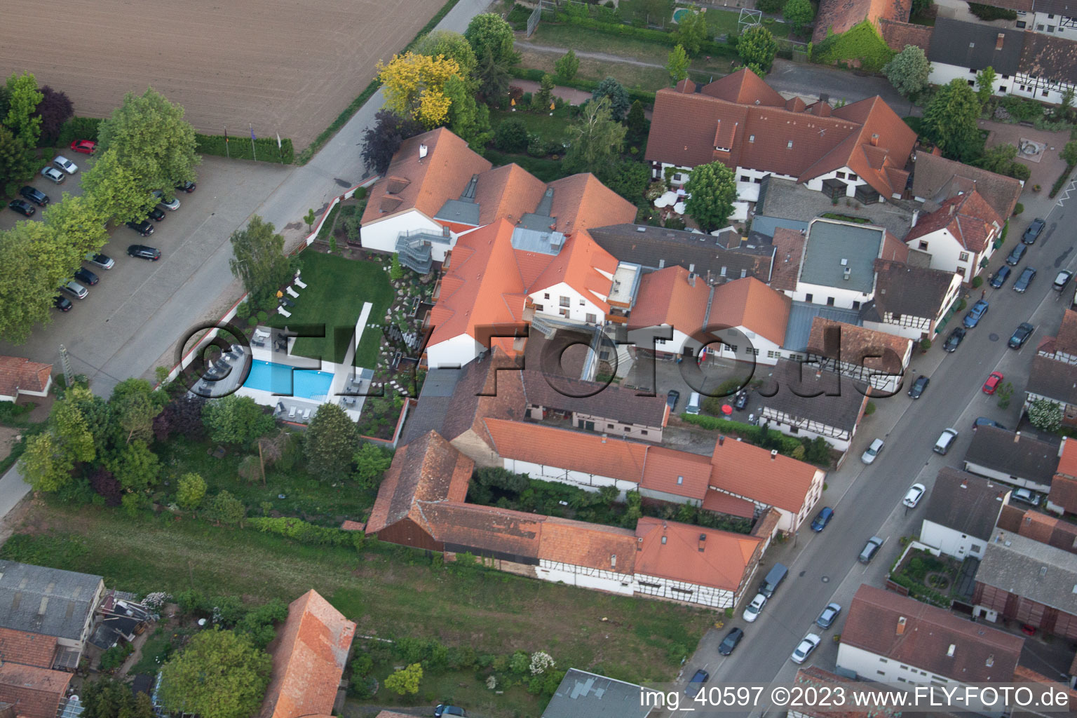 Quartier Hayna in Herxheim bei Landau/Pfalz dans le département Rhénanie-Palatinat, Allemagne vu d'un drone
