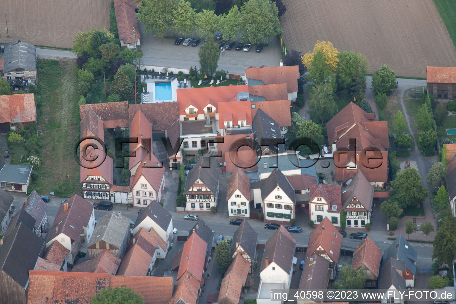 Quartier Hayna in Herxheim bei Landau dans le département Rhénanie-Palatinat, Allemagne d'en haut