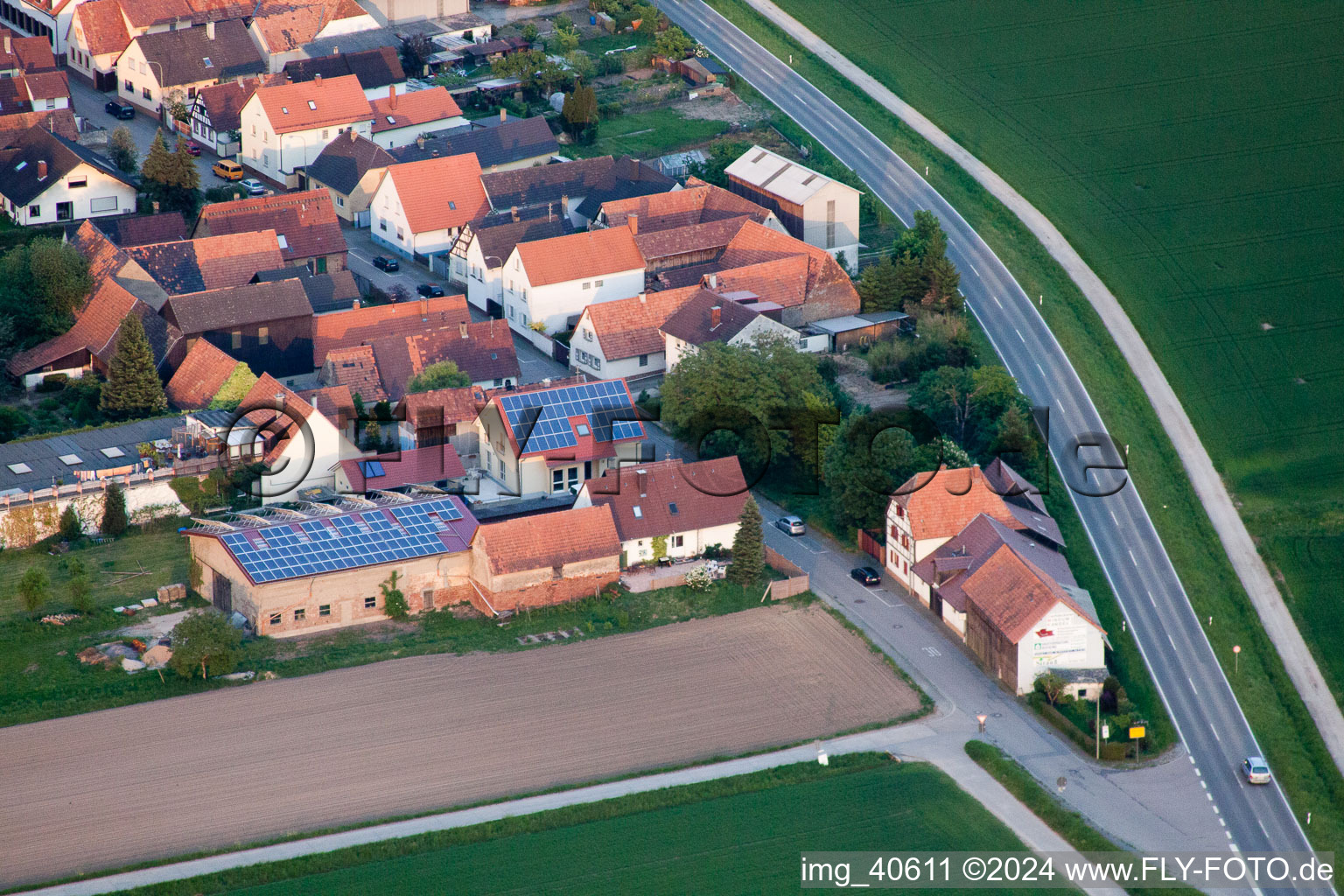 Vue oblique de Brehmstr à le quartier Minderslachen in Kandel dans le département Rhénanie-Palatinat, Allemagne