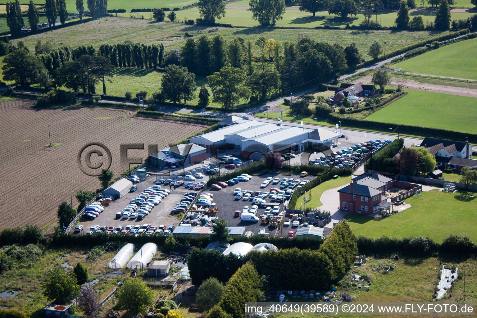 Vue aérienne de Garage Edwards Hyundai Baynhall 19 Main Road Kempsey Worcester, Worcestershire à Draycott dans le département Angleterre, Grande Bretagne