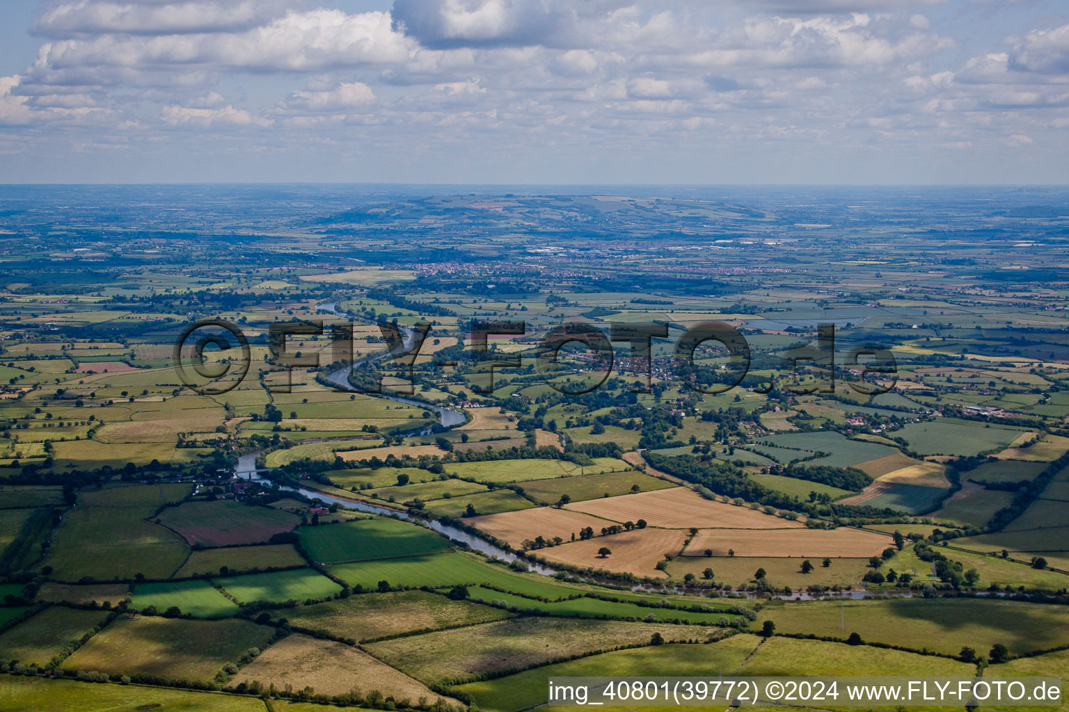 Vue aérienne de Rivière Severn près de Sandhurst(Glouceistershire/GB) à Sandhurst dans le département Angleterre, Grande Bretagne