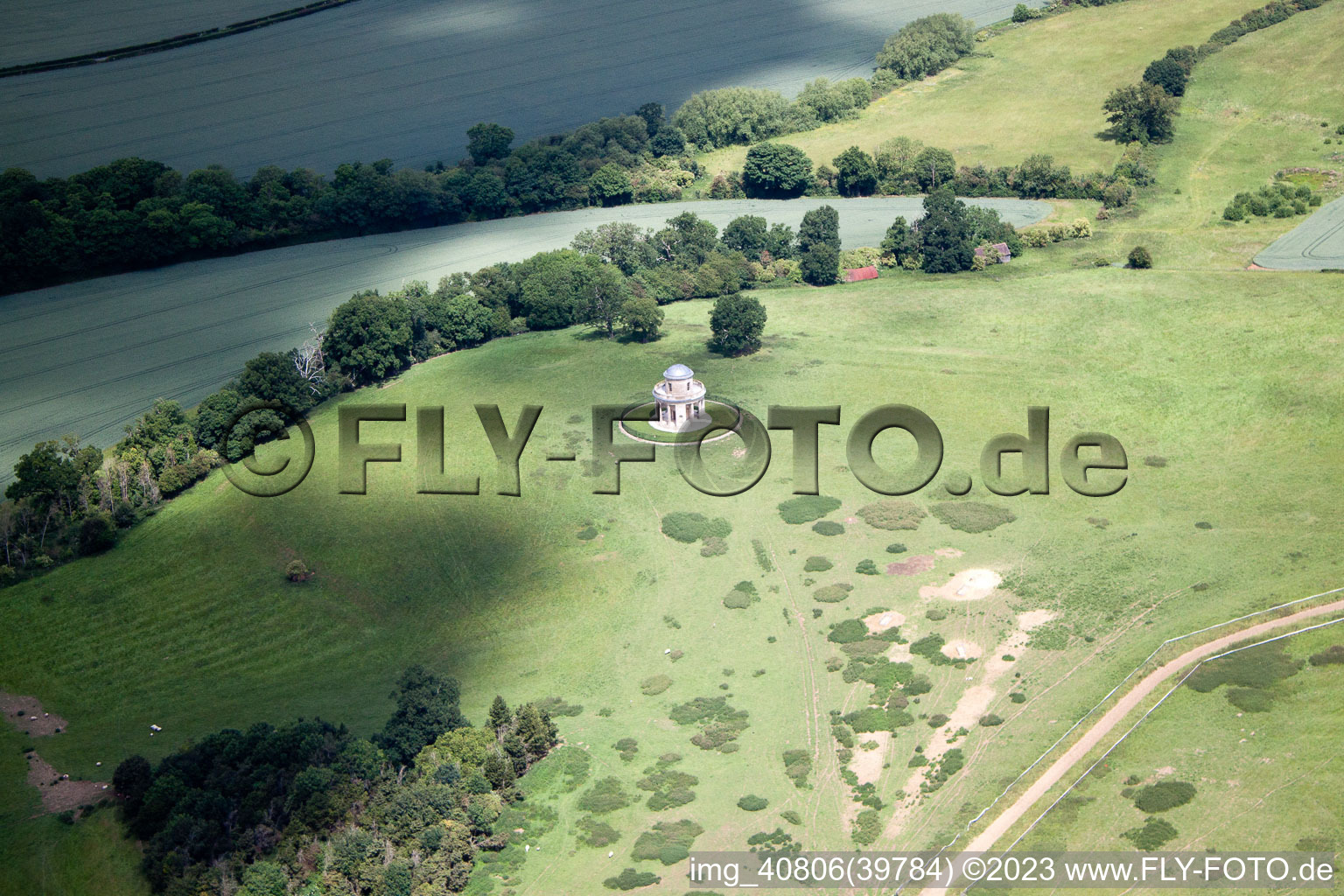 Vue aérienne de Tour Panoramique, Croome D'abitot, Madge Hill à Severn Stoke dans le département Angleterre, Grande Bretagne