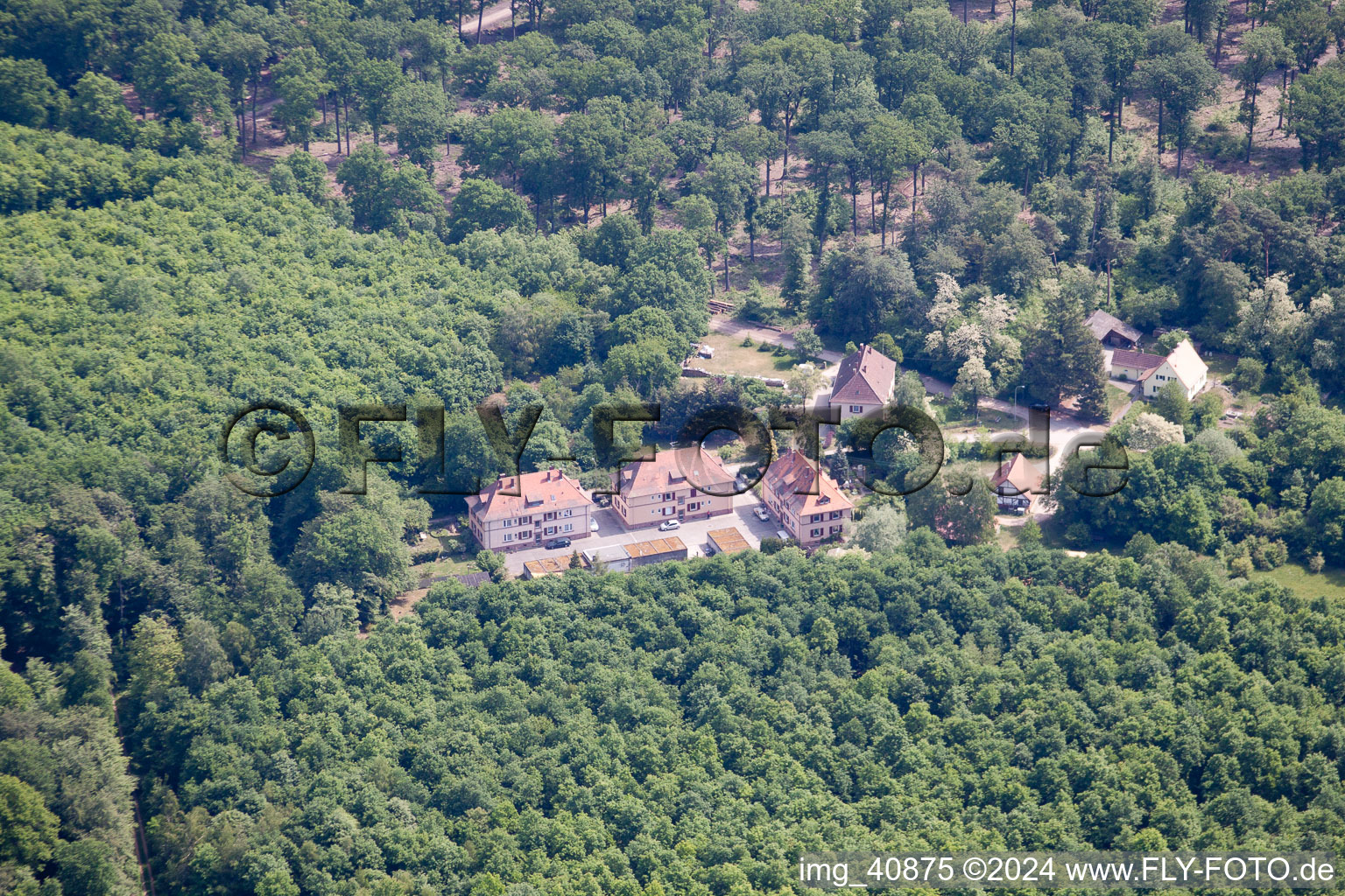 Vue aérienne de (Palatinat), Seufzerallee 4 à Scheibenhardt dans le département Rhénanie-Palatinat, Allemagne