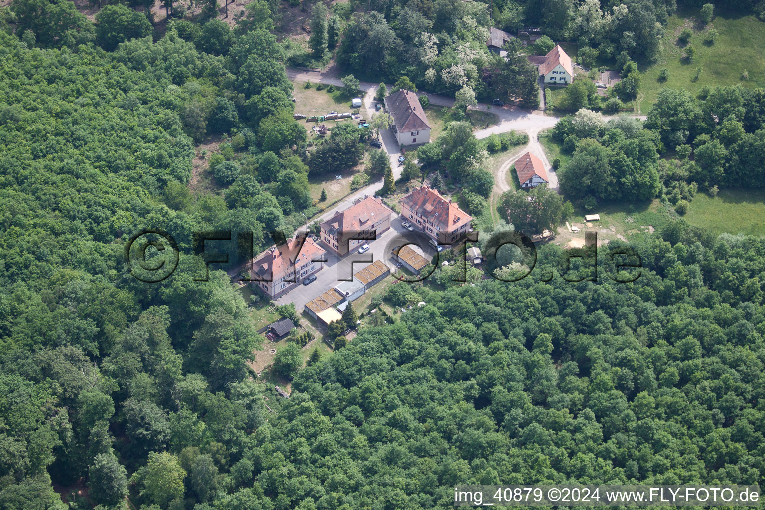 Vue oblique de (Palatinat), Seufzerallee 4 à Scheibenhardt dans le département Rhénanie-Palatinat, Allemagne