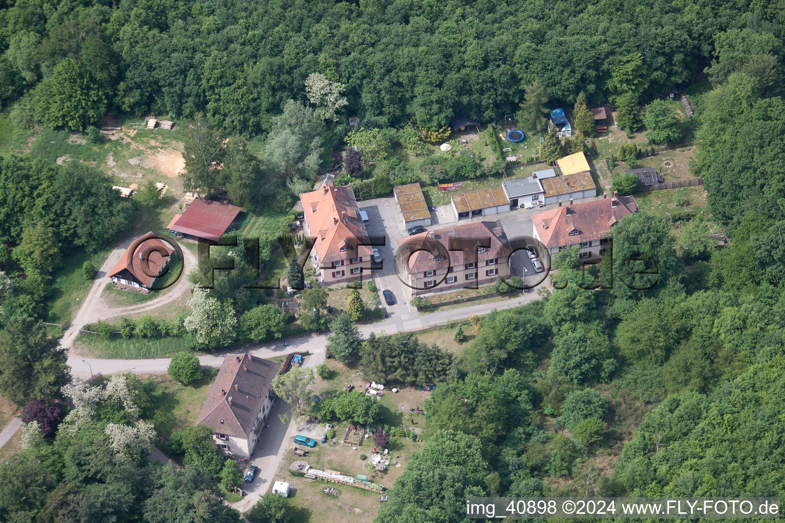 (Palatinat), Seufzerallee 4 à Scheibenhardt dans le département Rhénanie-Palatinat, Allemagne vue du ciel