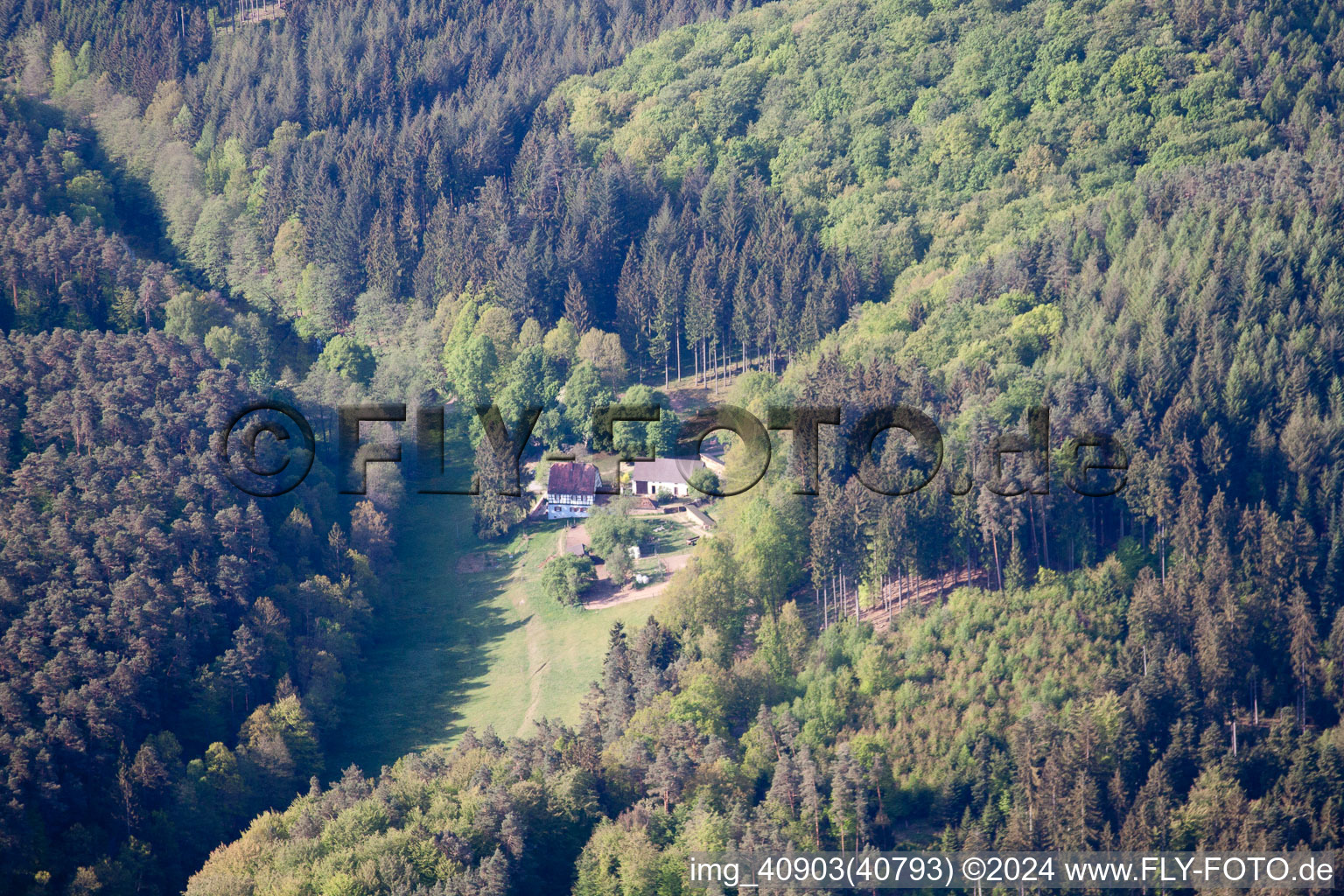 Eppenbrunn dans le département Rhénanie-Palatinat, Allemagne vue d'en haut