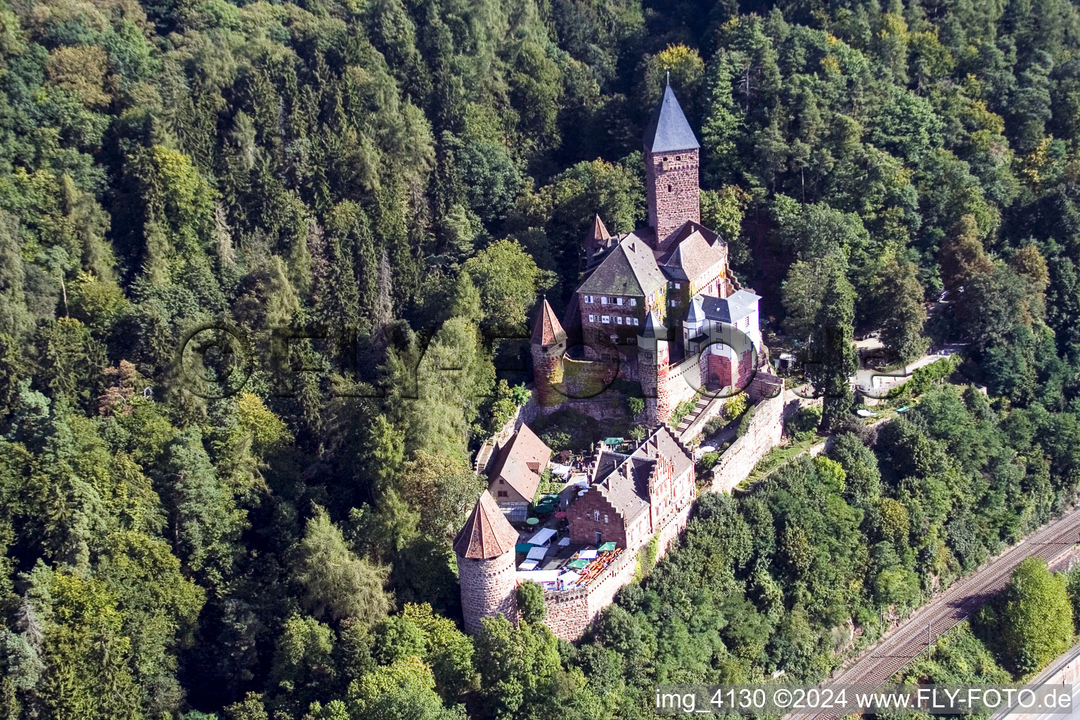 Photographie aérienne de Zwingenberg dans le département Bade-Wurtemberg, Allemagne