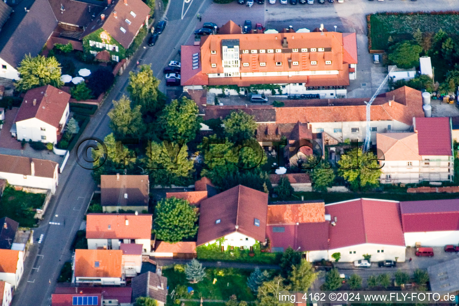 Vue d'oiseau de Quartier Schweigen in Schweigen-Rechtenbach dans le département Rhénanie-Palatinat, Allemagne