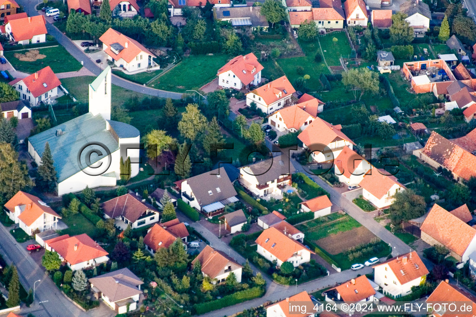 Quartier Schweigen in Schweigen-Rechtenbach dans le département Rhénanie-Palatinat, Allemagne vue du ciel