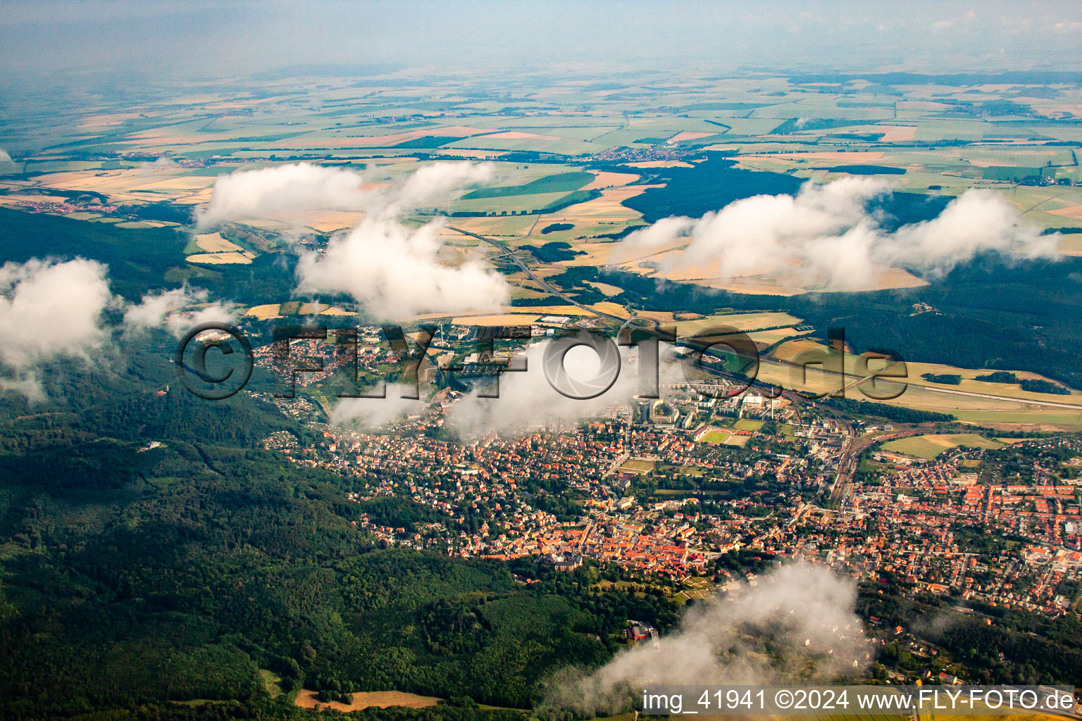 Vue aérienne de District d'Altenbrak (Harz) à Blankenburg dans le département Saxe-Anhalt, Allemagne