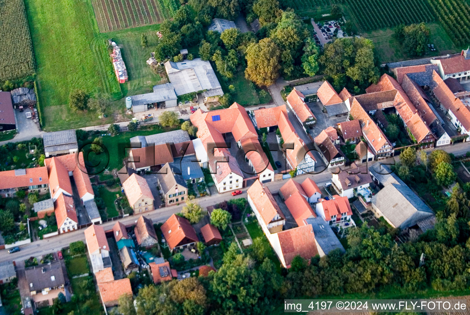 Vollmersweiler dans le département Rhénanie-Palatinat, Allemagne du point de vue du drone