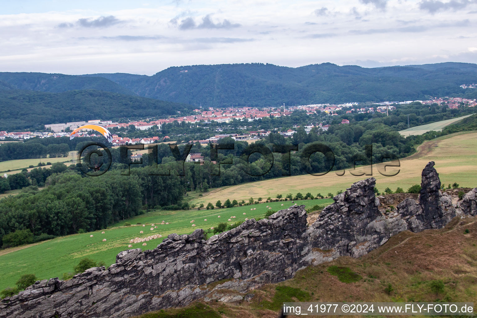 Mur du Diable (Königsstein) à le quartier Weddersleben in Thale dans le département Saxe-Anhalt, Allemagne vue du ciel