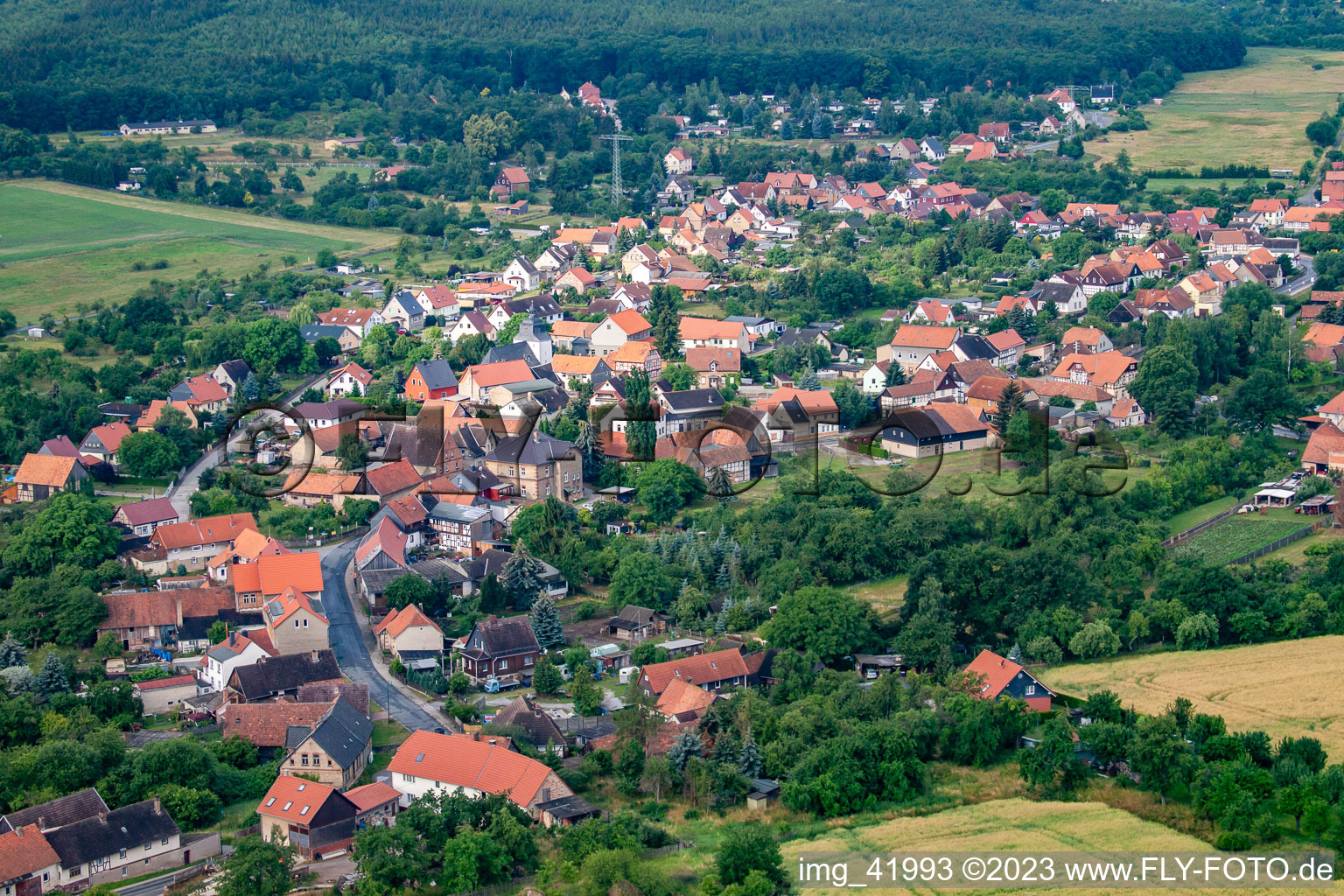 Vue aérienne de Quartier Wienrode in Blankenburg dans le département Saxe-Anhalt, Allemagne
