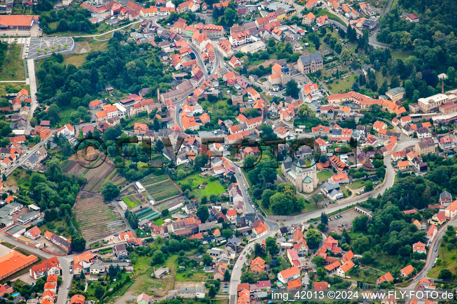 Vue aérienne de Quartier Bad Suderode in Quedlinburg dans le département Saxe-Anhalt, Allemagne