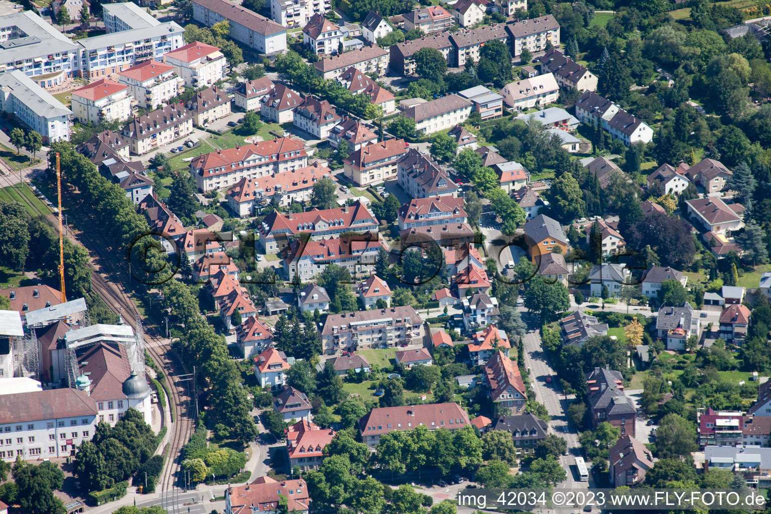 Vue aérienne de Sibyllastre à Ettlingen dans le département Bade-Wurtemberg, Allemagne