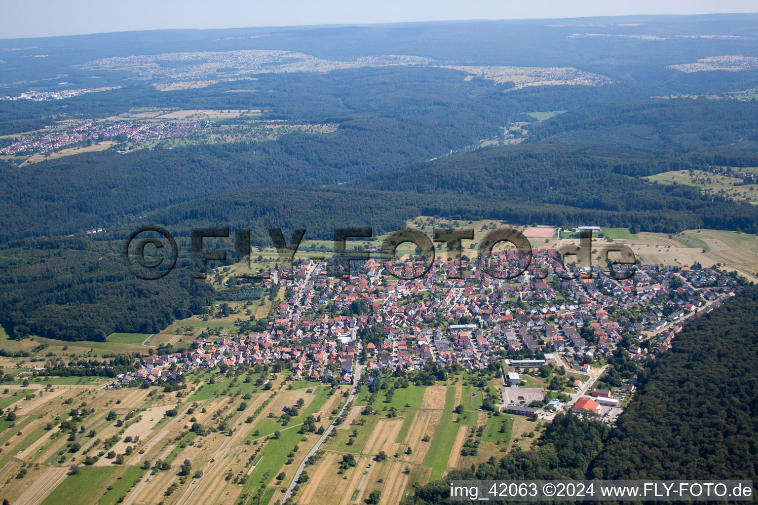 Quartier Spessart in Ettlingen dans le département Bade-Wurtemberg, Allemagne vue d'en haut