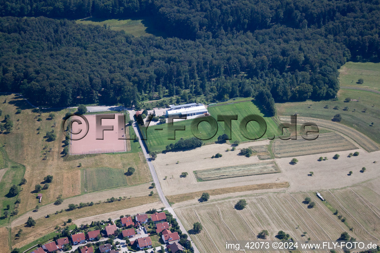 Vue d'oiseau de Quartier Spessart in Ettlingen dans le département Bade-Wurtemberg, Allemagne