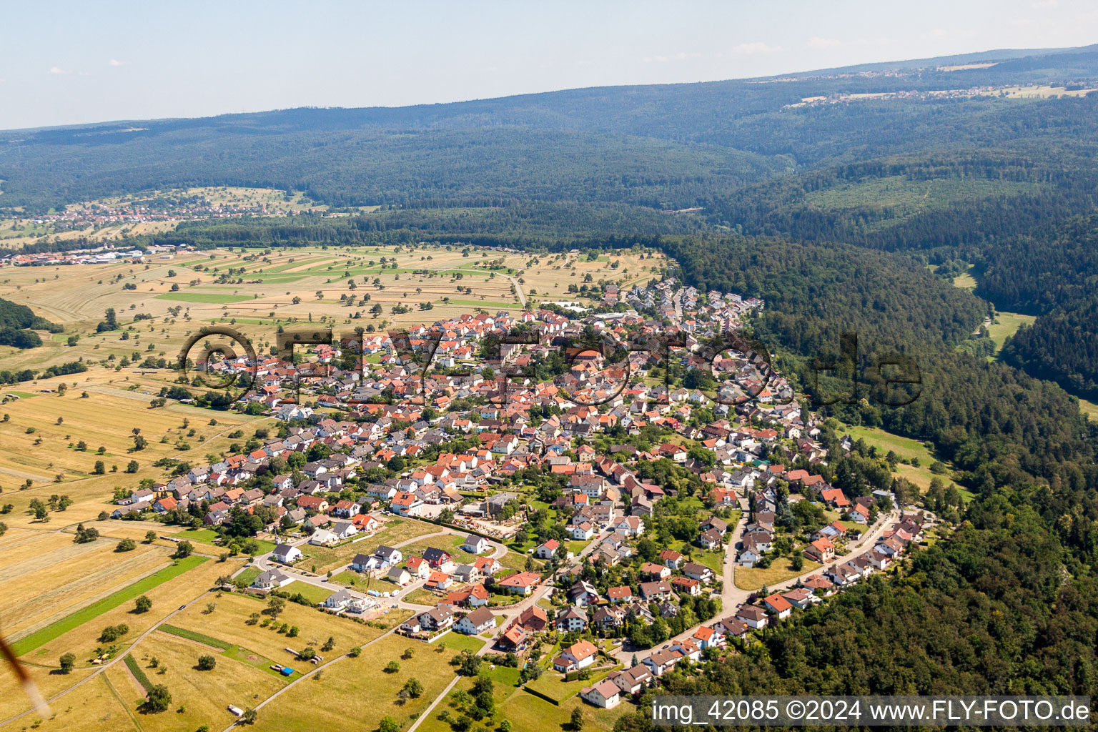 Vue oblique de Quartier Burbach in Marxzell dans le département Bade-Wurtemberg, Allemagne