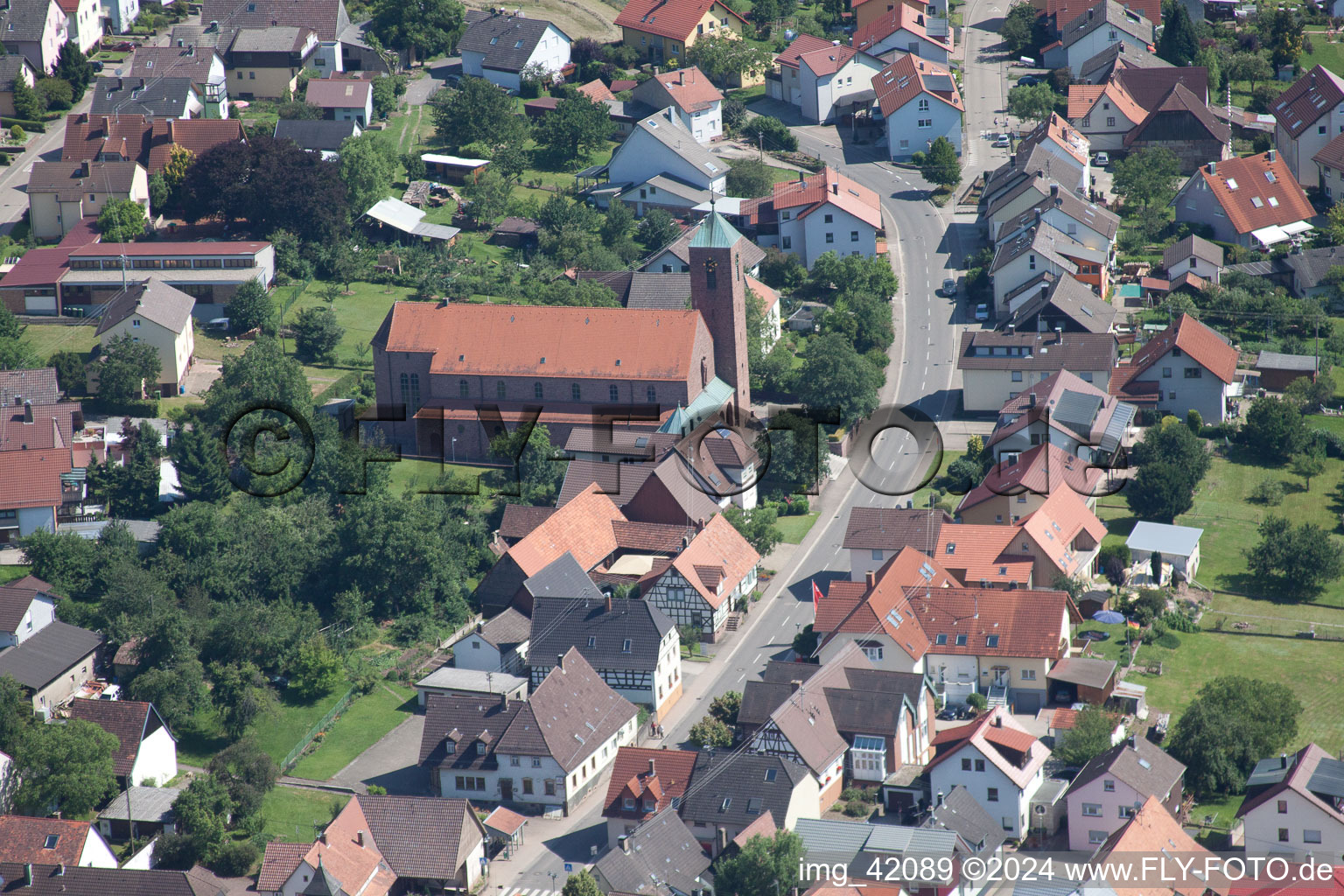 Vue aérienne de Quartier Pfaffenrot in Marxzell dans le département Bade-Wurtemberg, Allemagne